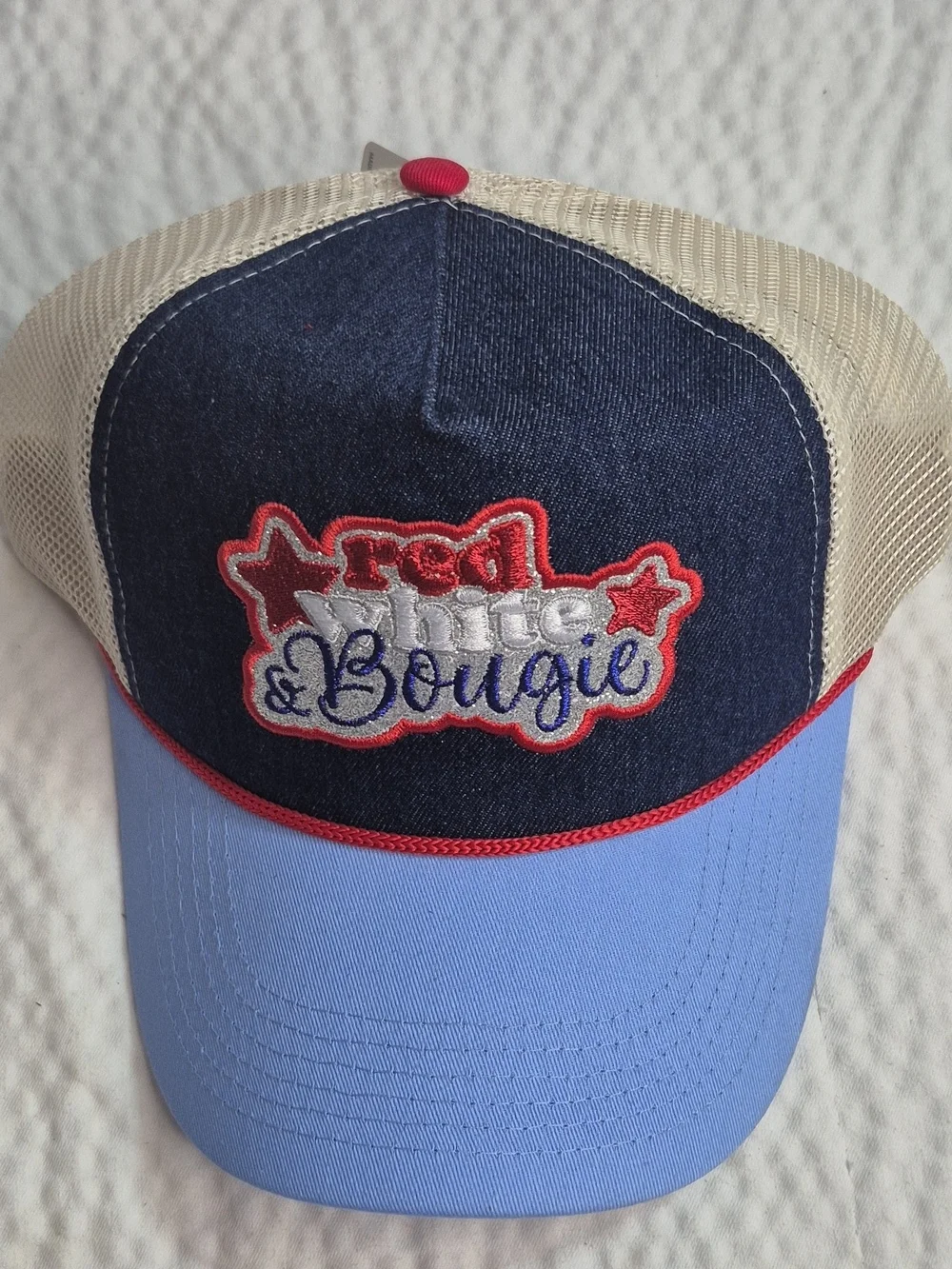 Way to Celebrate! Patriotic Trucker Hats Lot of 2 One Size Red White Blue